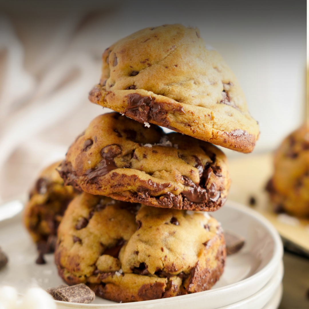 The Best Big and Thick Browned Butter Chocolate Chip Cookies Recipe!