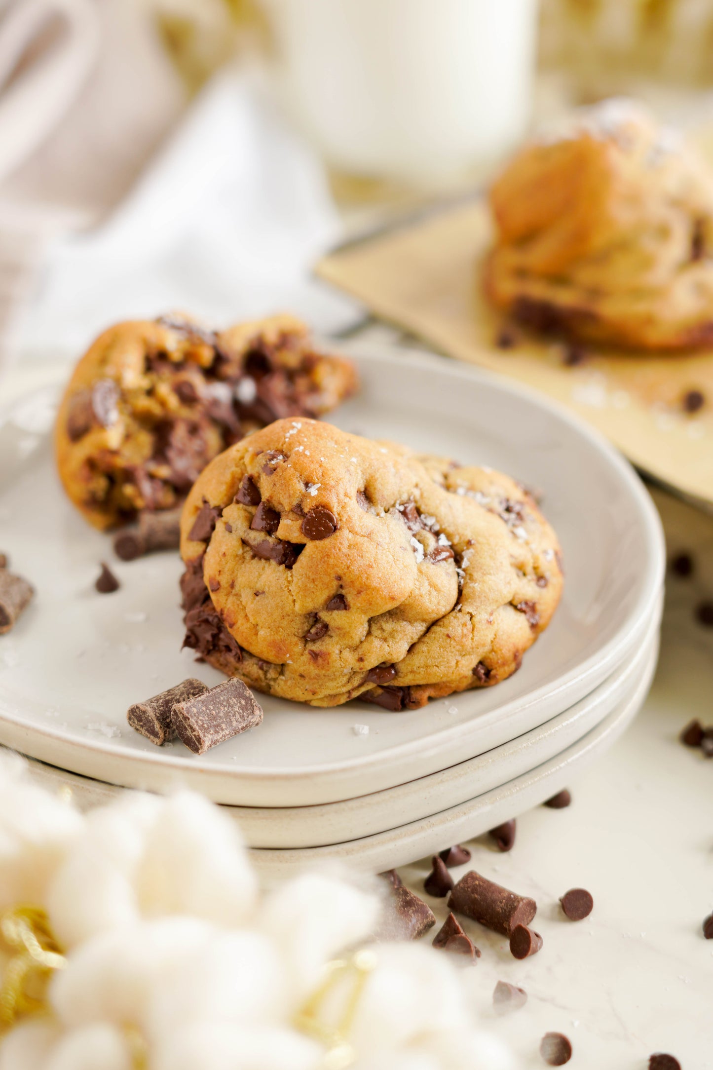 The Best Big and Thick Browned Butter Chocolate Chip Cookies Recipe!