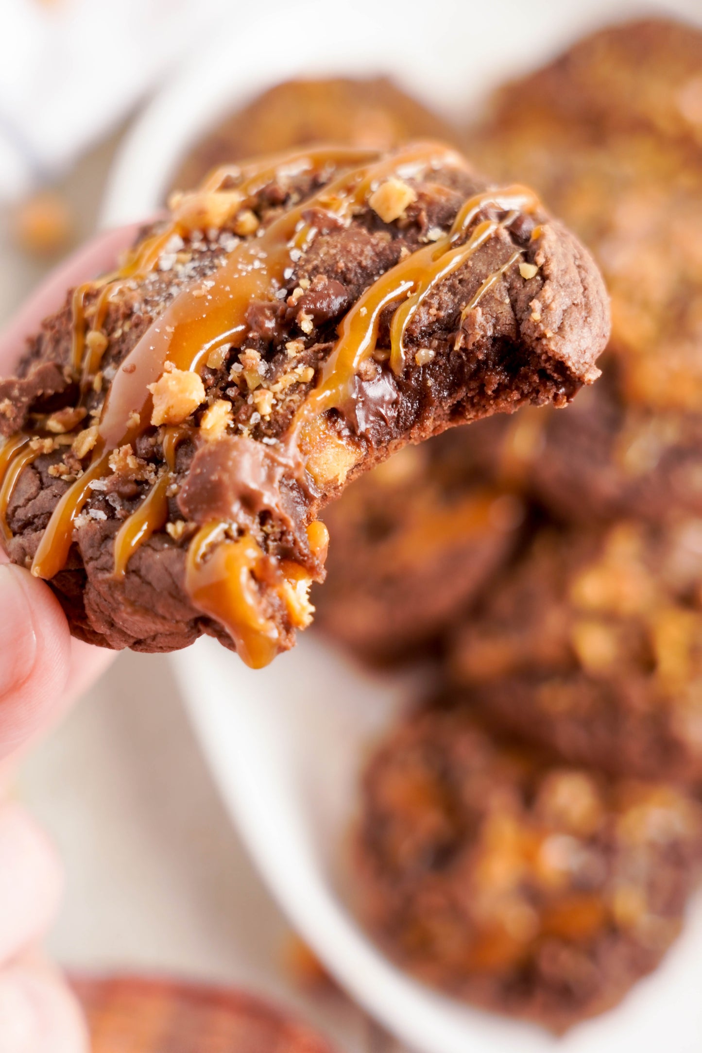 Caramel Toffee Brownie Mix Cookies!