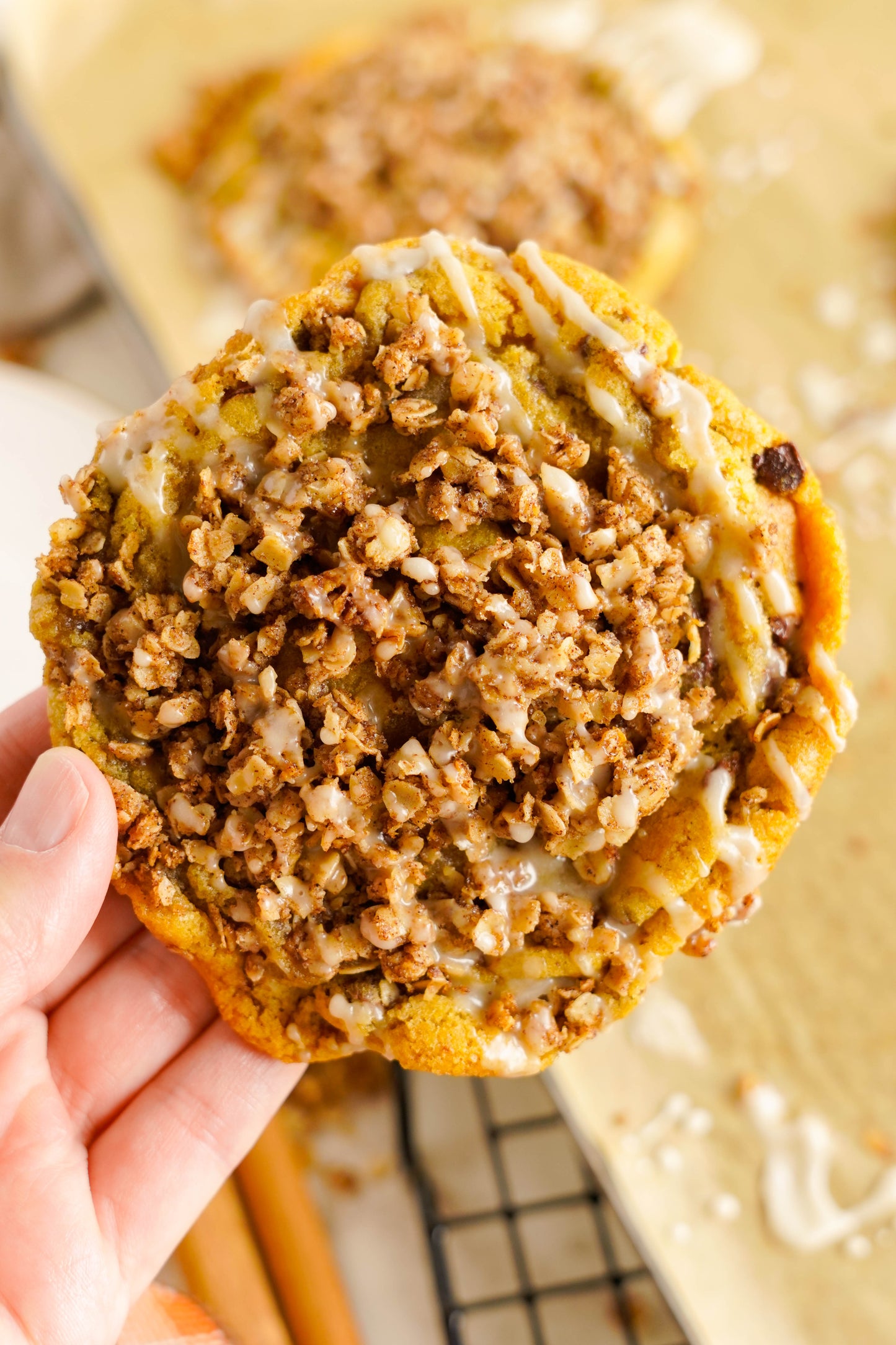 Pumpkin Spice Stuffed Cookie Recipe | Pumpkinella Fall Crumble Cookie