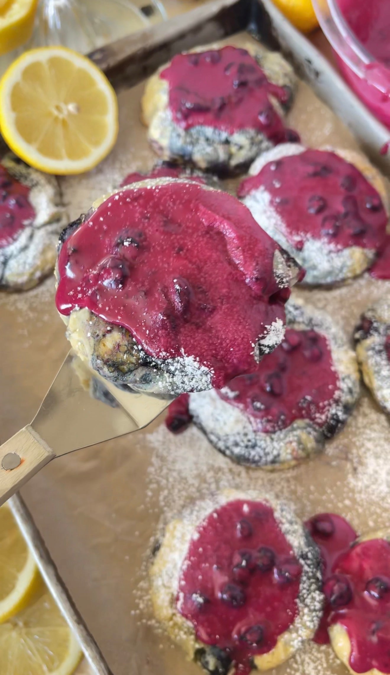 Lemon Blueberry Cookies Recipe with Blueberry Glaze