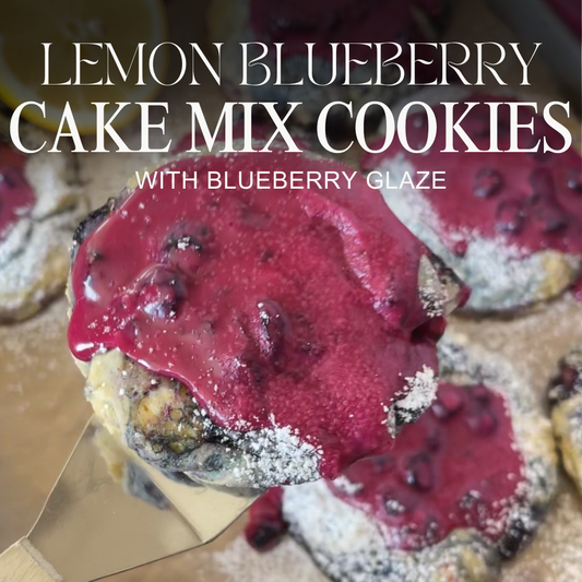 Lemon Blueberry Cookies Recipe with Blueberry Glaze