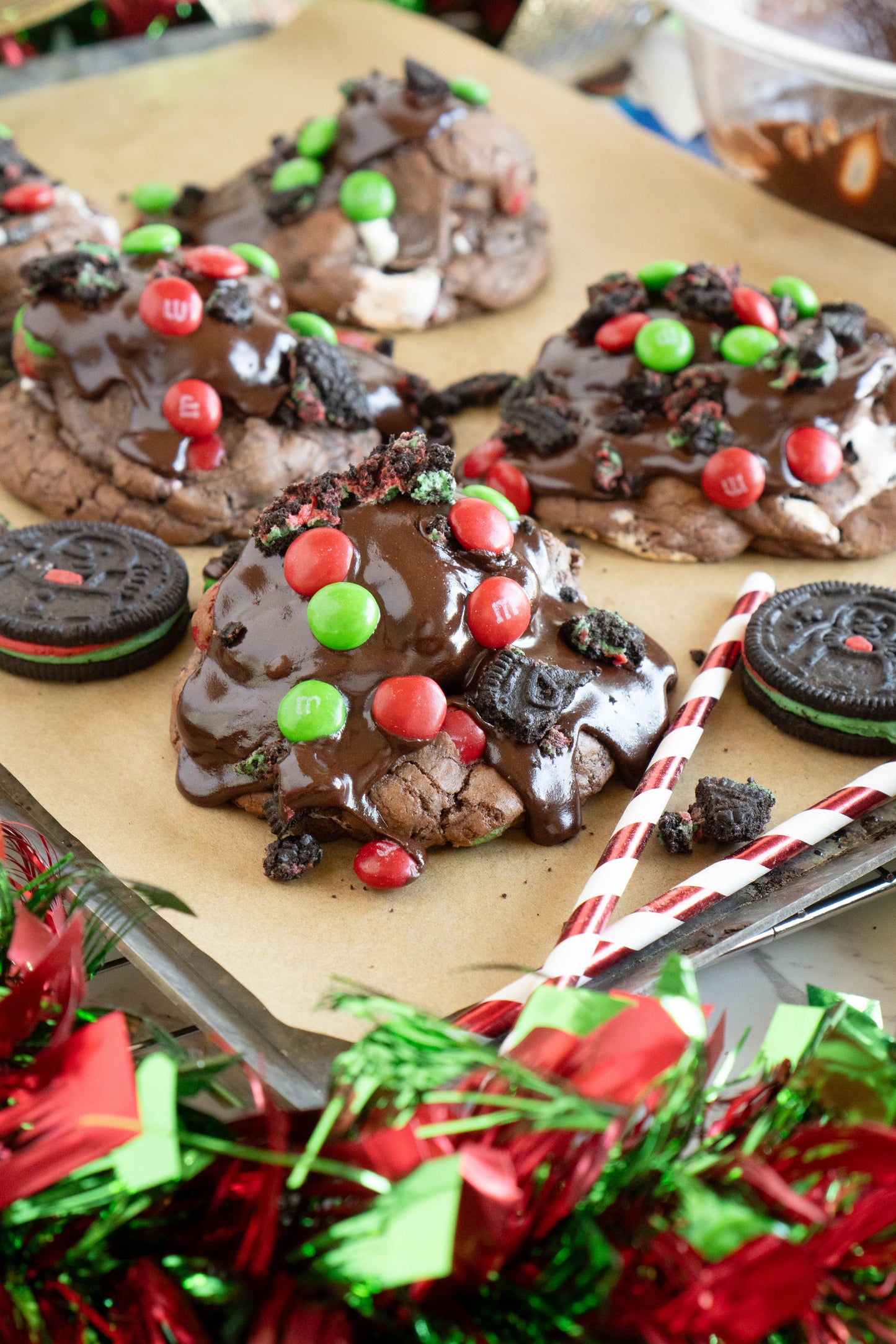 Oreo STUFFED M&M Christmas Cookie Recipe!