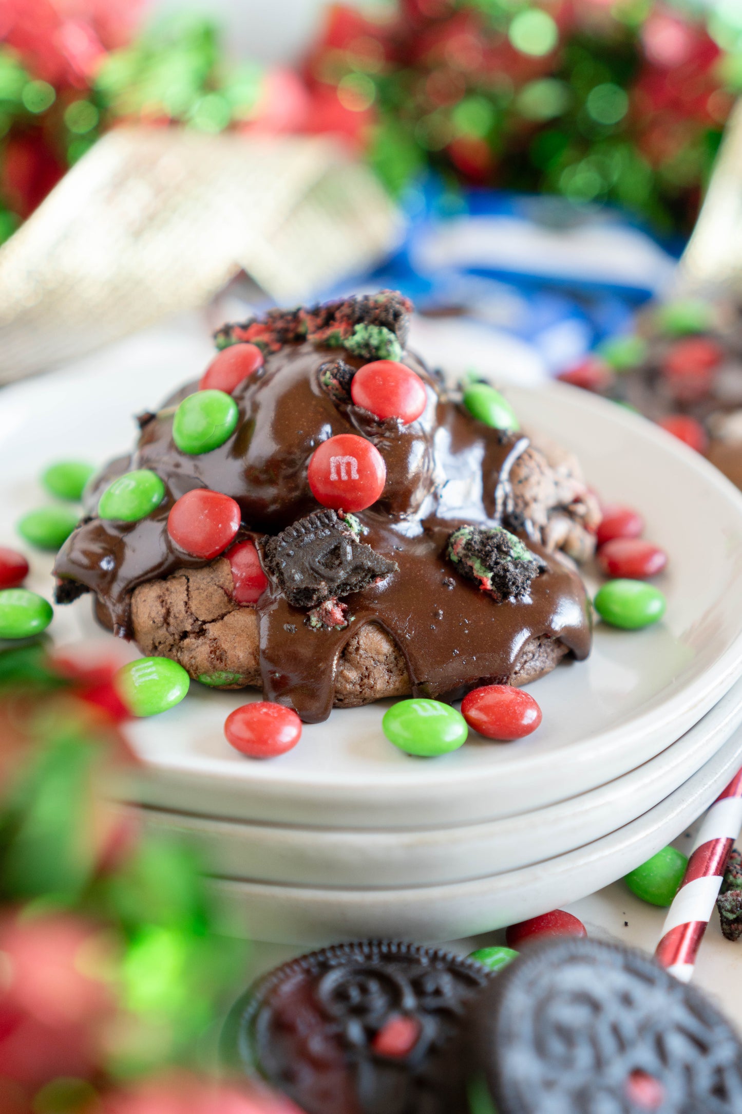 Oreo STUFFED M&M Christmas Cookie Recipe!